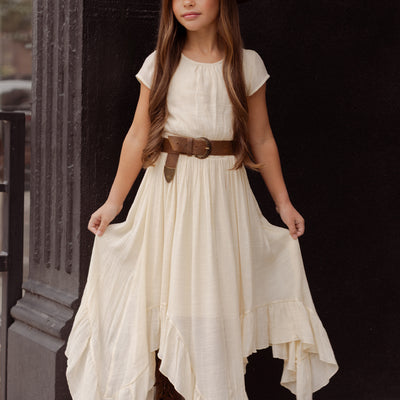 Briley Dress in Ecru