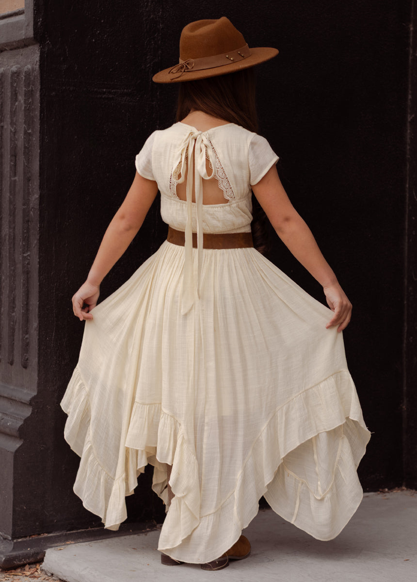 Briley Dress in Ecru