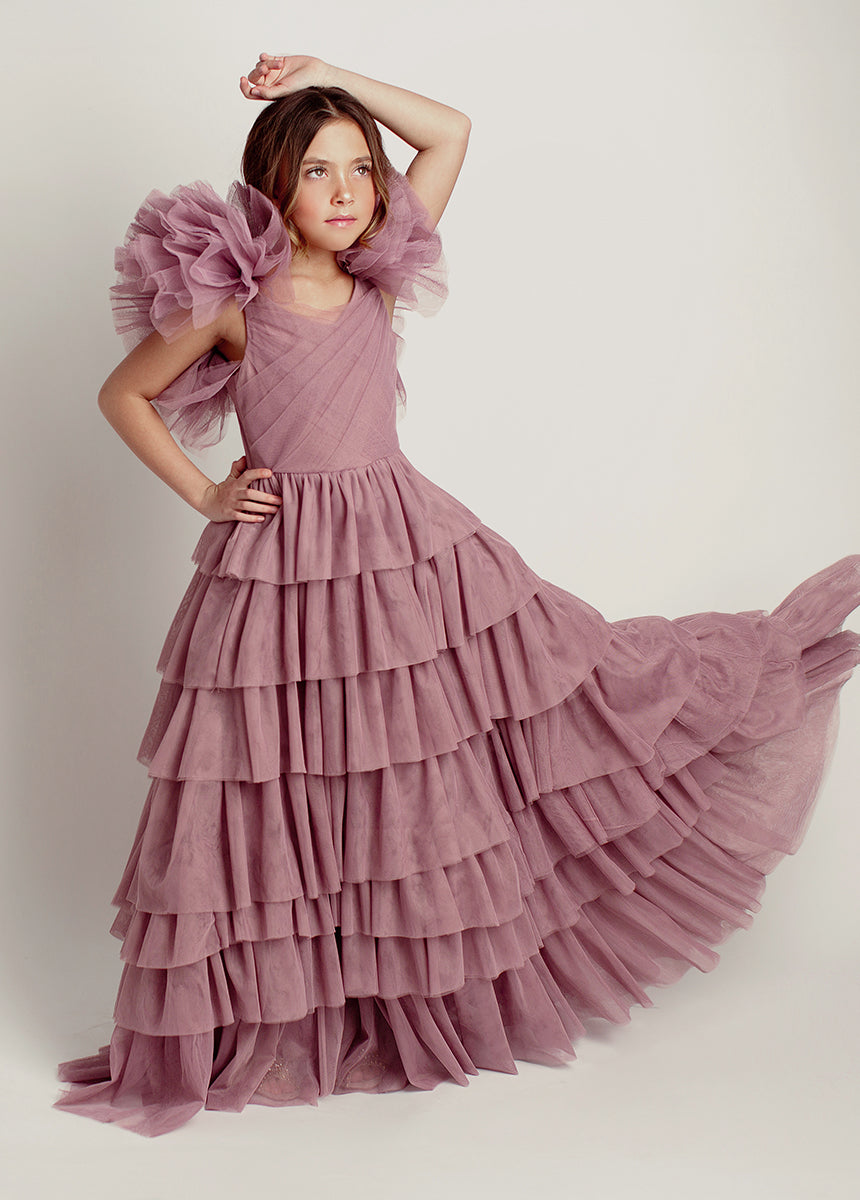 Briony Impact Dress in Orchid