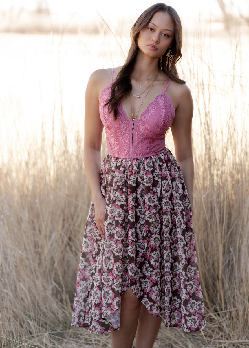 Cady Dress in Umber Floral