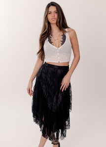Candy Skirt in Lace Black - Joyfolie