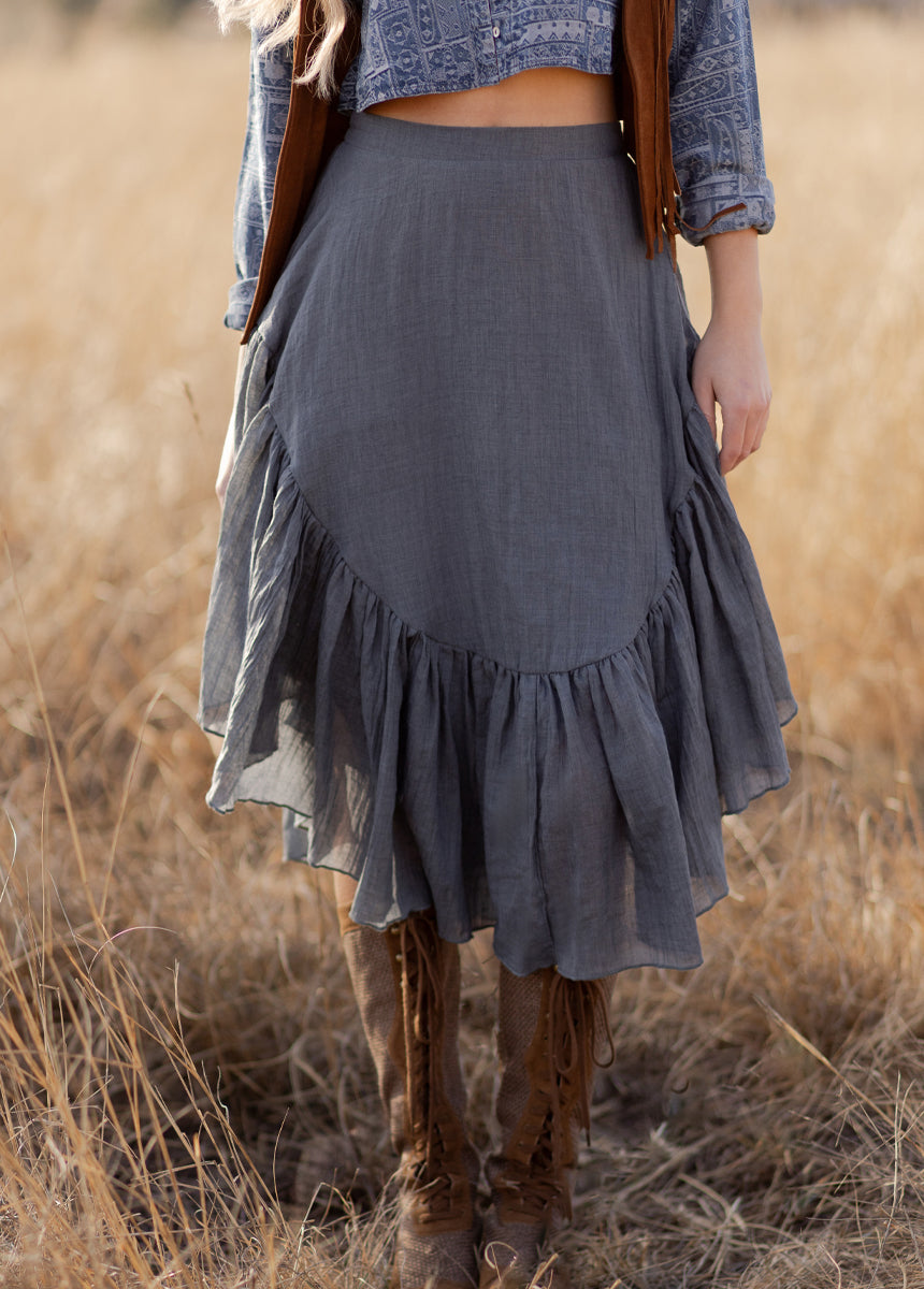 Candy Skirt in Chambray