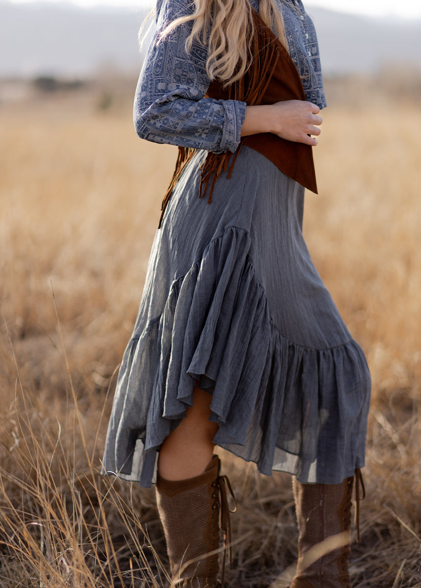 Candy Skirt in Chambray