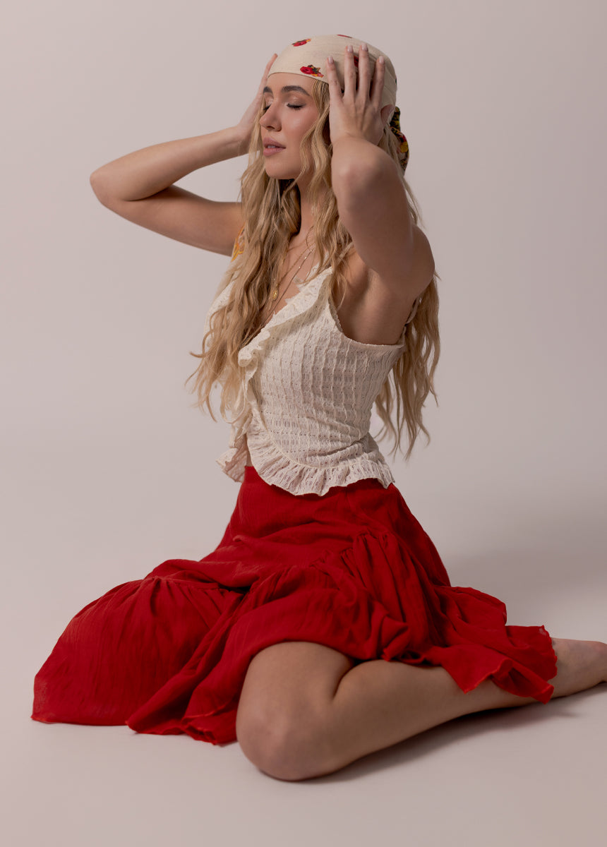 Candy Skirt in Crimson