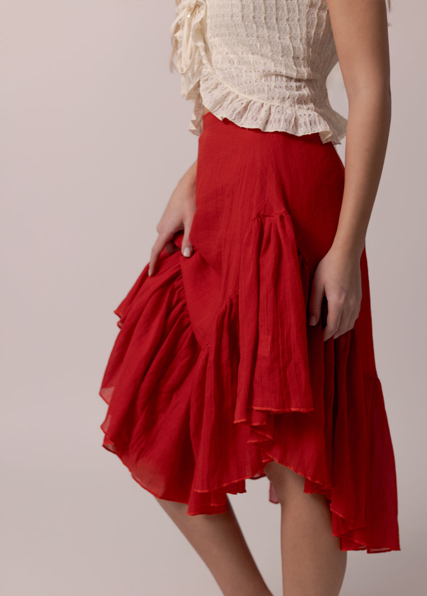 Candy Skirt in Crimson