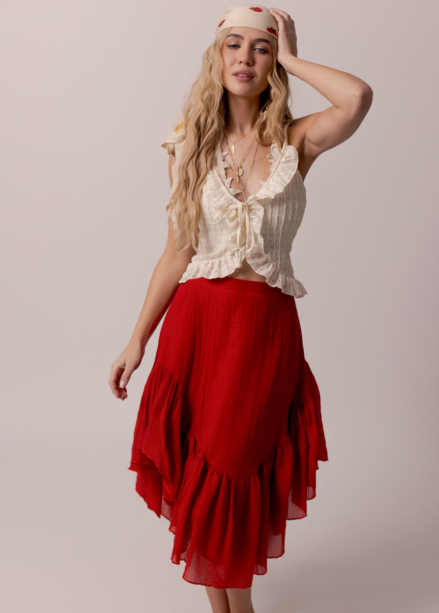 Candy Skirt in Crimson