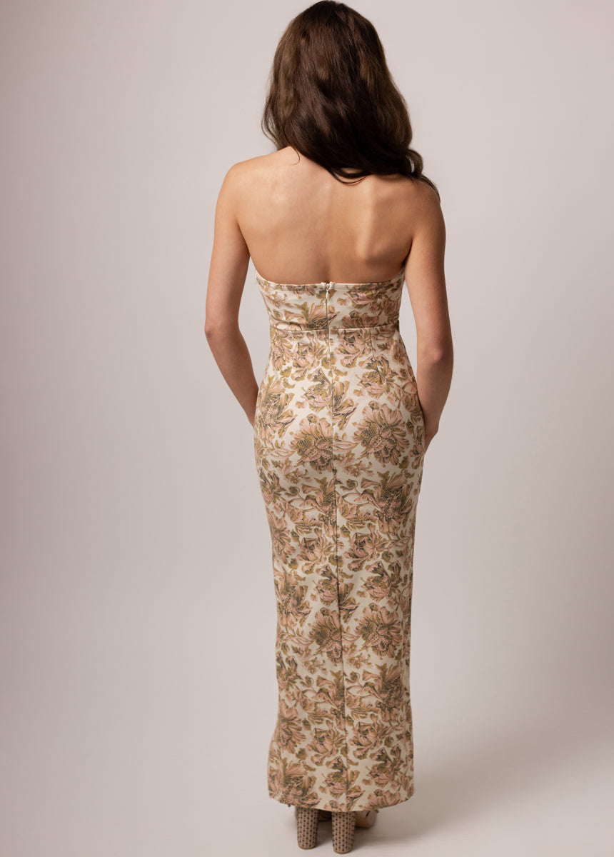 Karley Dress in Ecru Floral Print