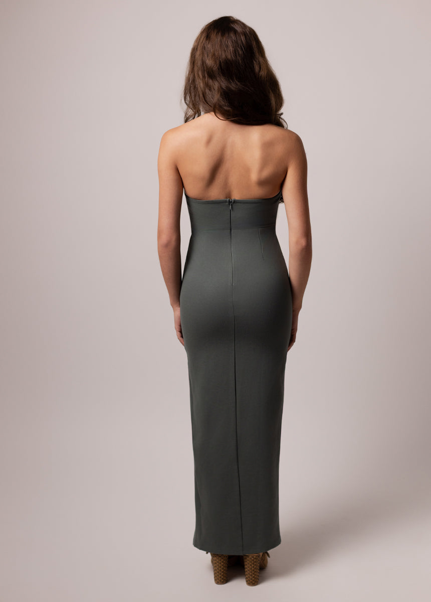 Karley Dress in Deep Eucalyptus - Joyfolie Karley Dress in Deep Eucalyptus - Joyfolie