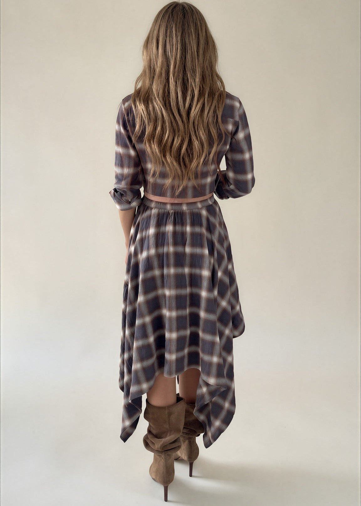 Casey Set in Slate Plaid