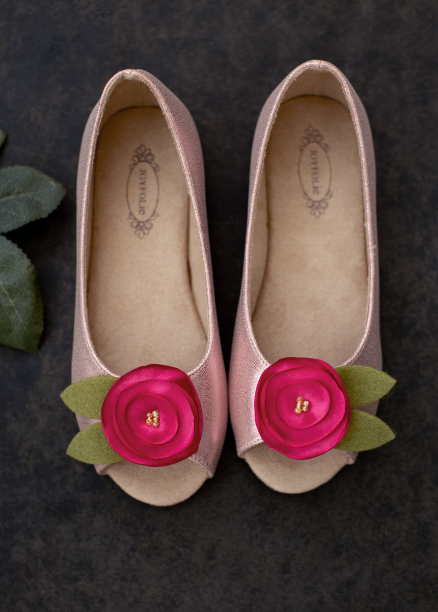 Charlotte Flat in Metallic Pink