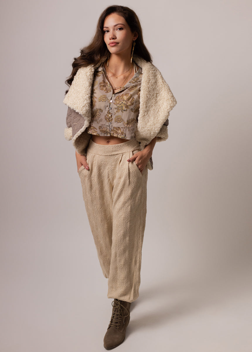 Collins Pant in Ecru