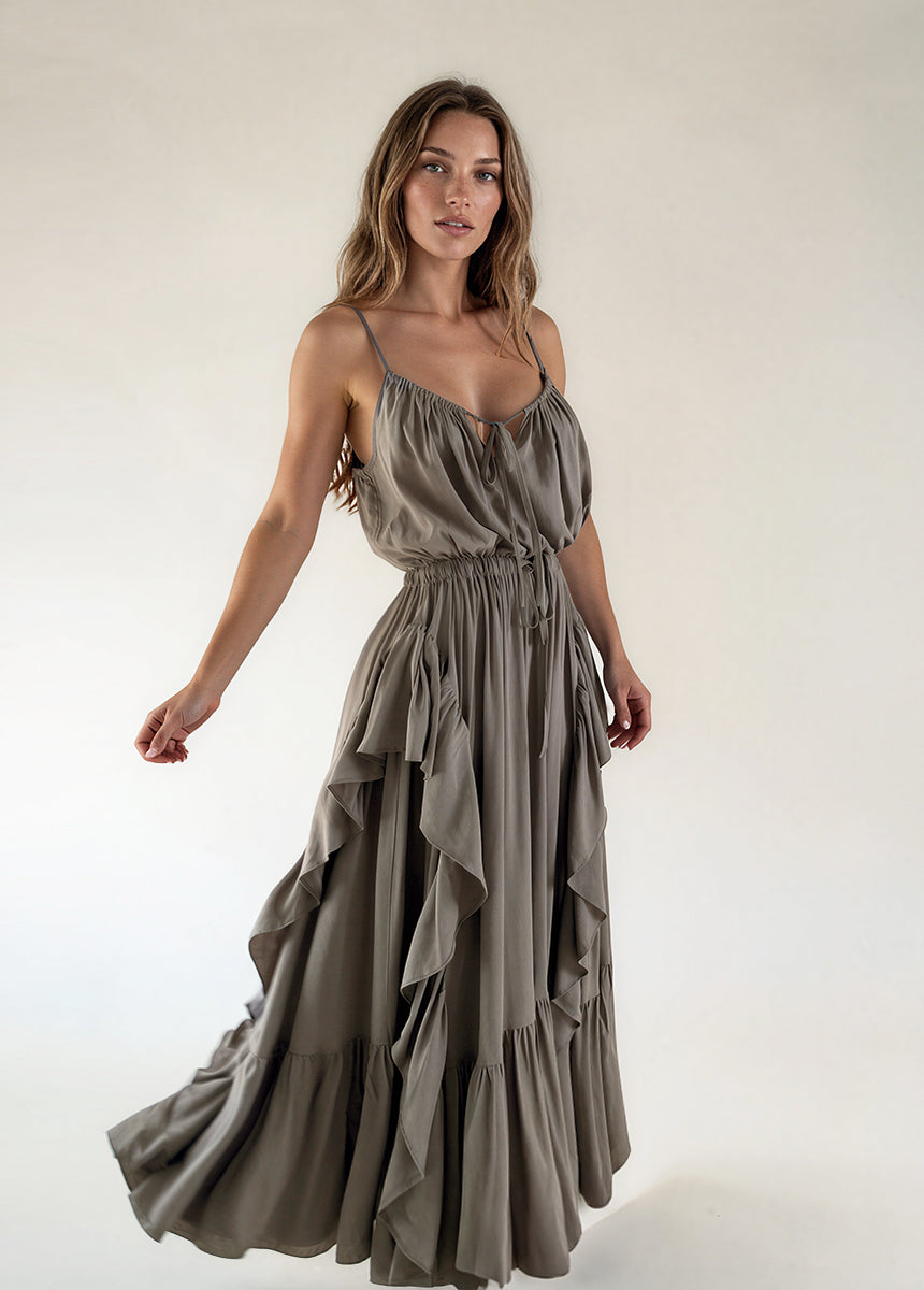 Contessa Dress in Olive
