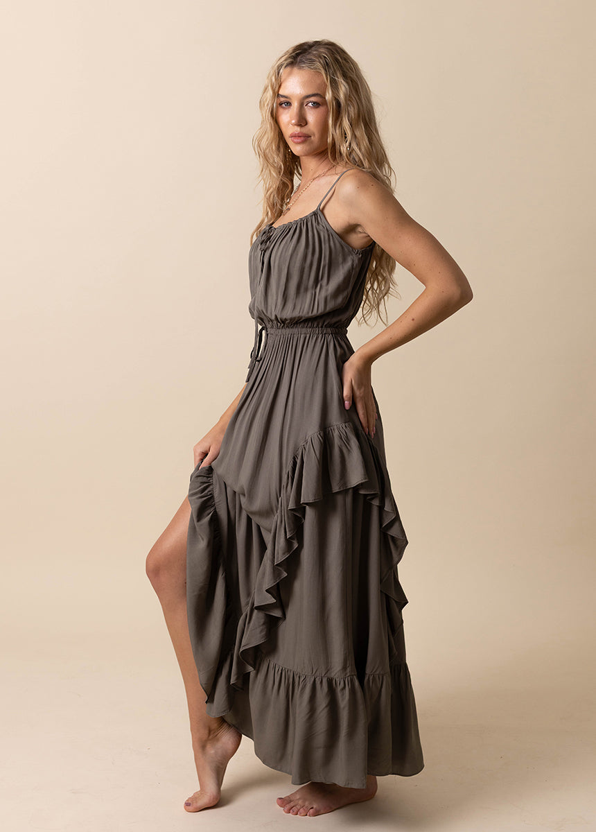 Contessa Dress in Olive