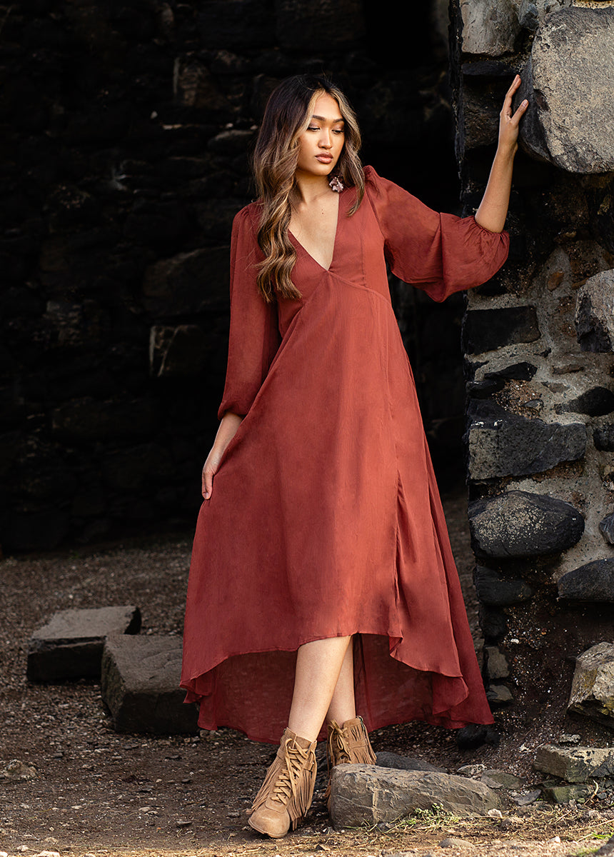 boho terracotta dress Terracotta Boho Dress