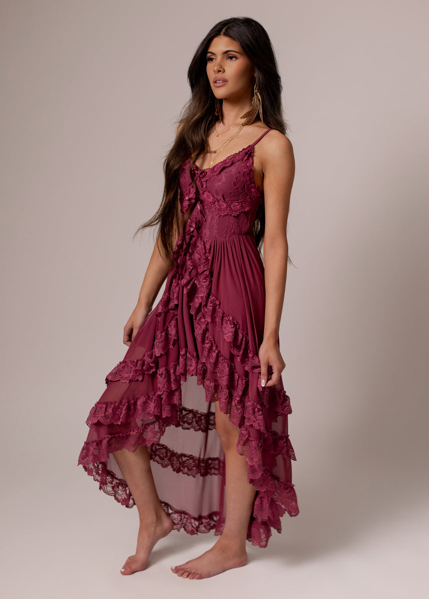 Dagala Dress in Berry