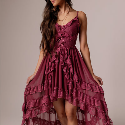 Dagala Dress in Berry