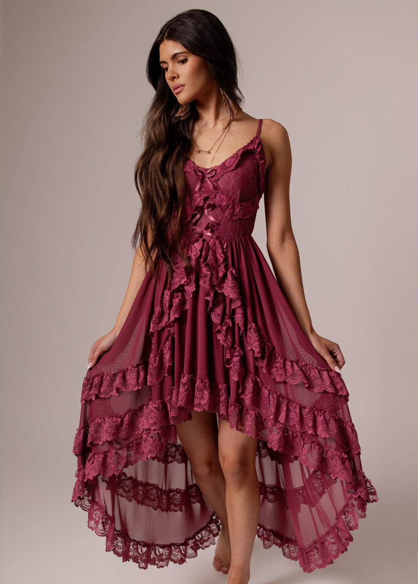 Dagala Dress in Berry