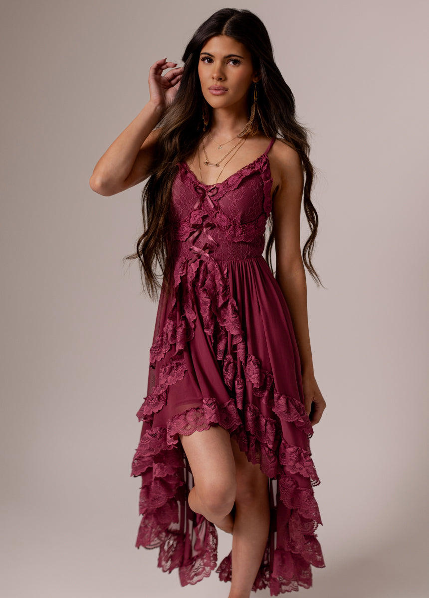 Dagala Dress in Berry