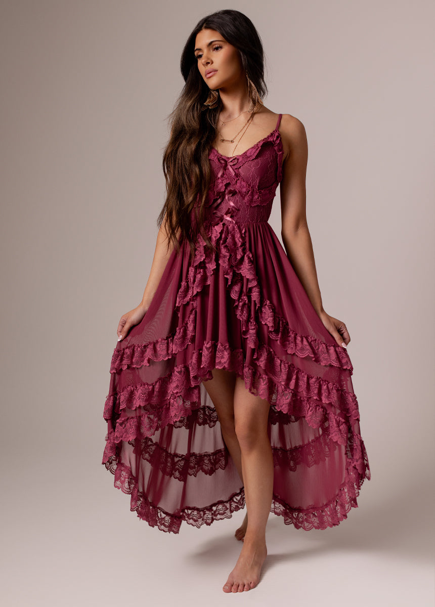 Dagala Dress in Berry