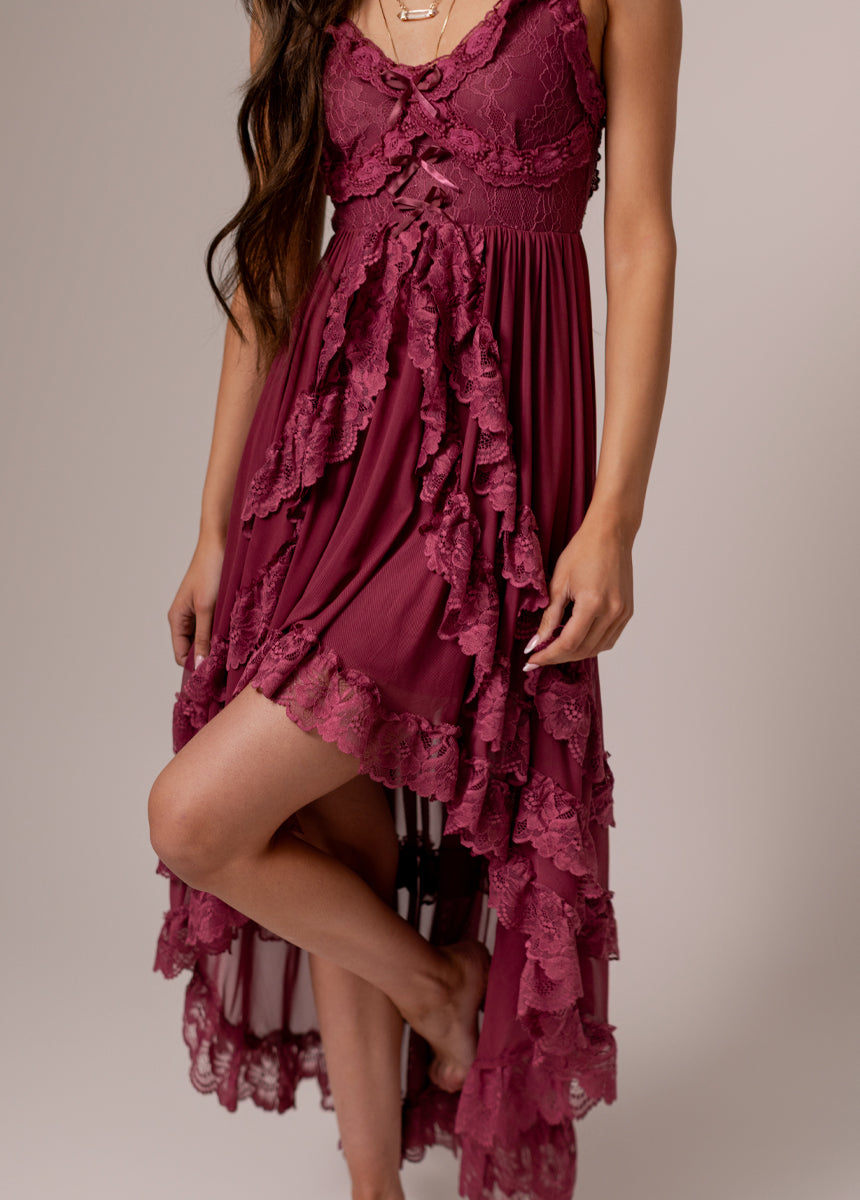 Dagala Dress in Berry