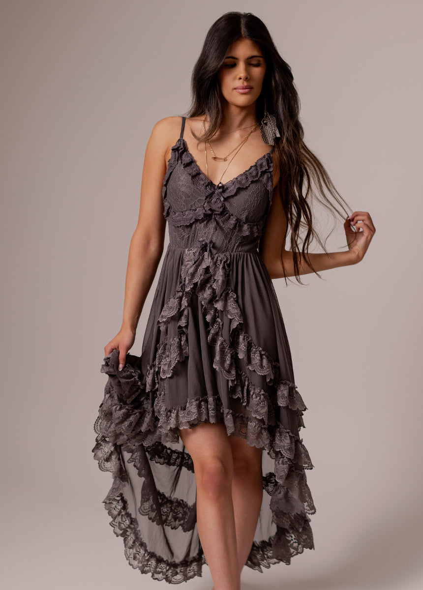 Dagala Dress in Charcoal