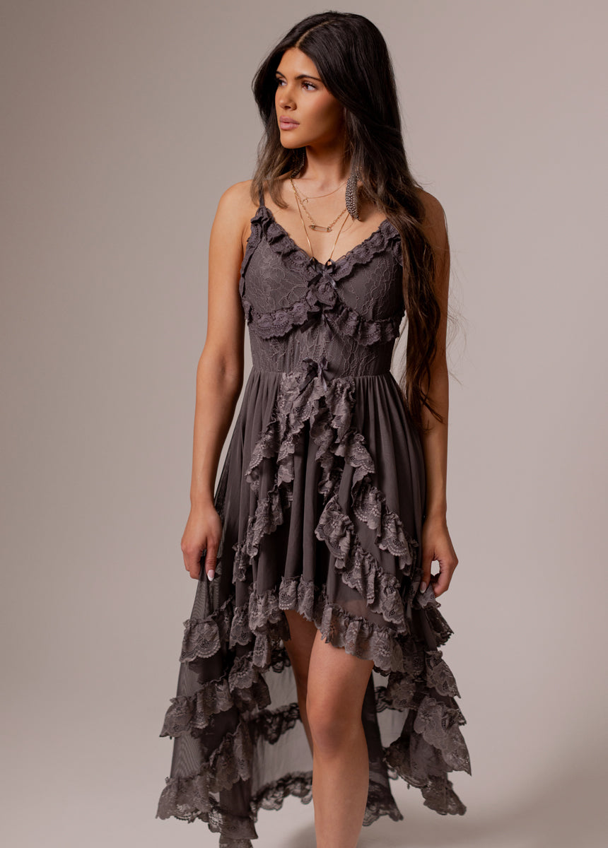 Dagala Dress in Charcoal