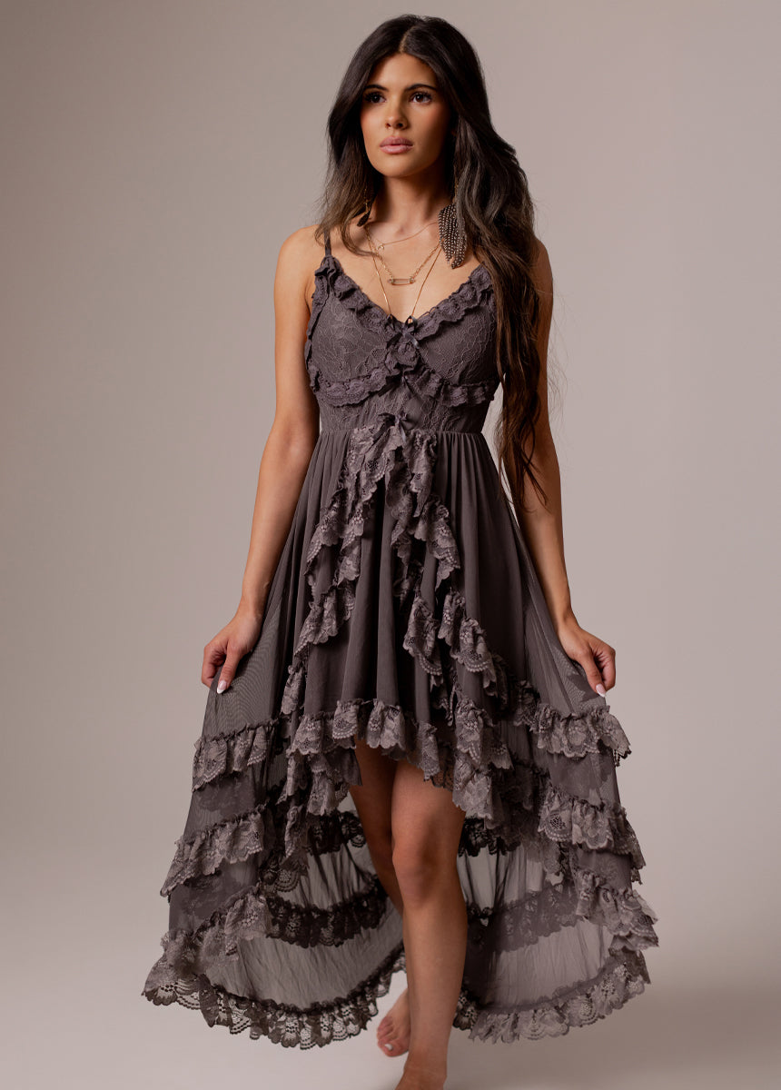 Dagala Dress in Charcoal