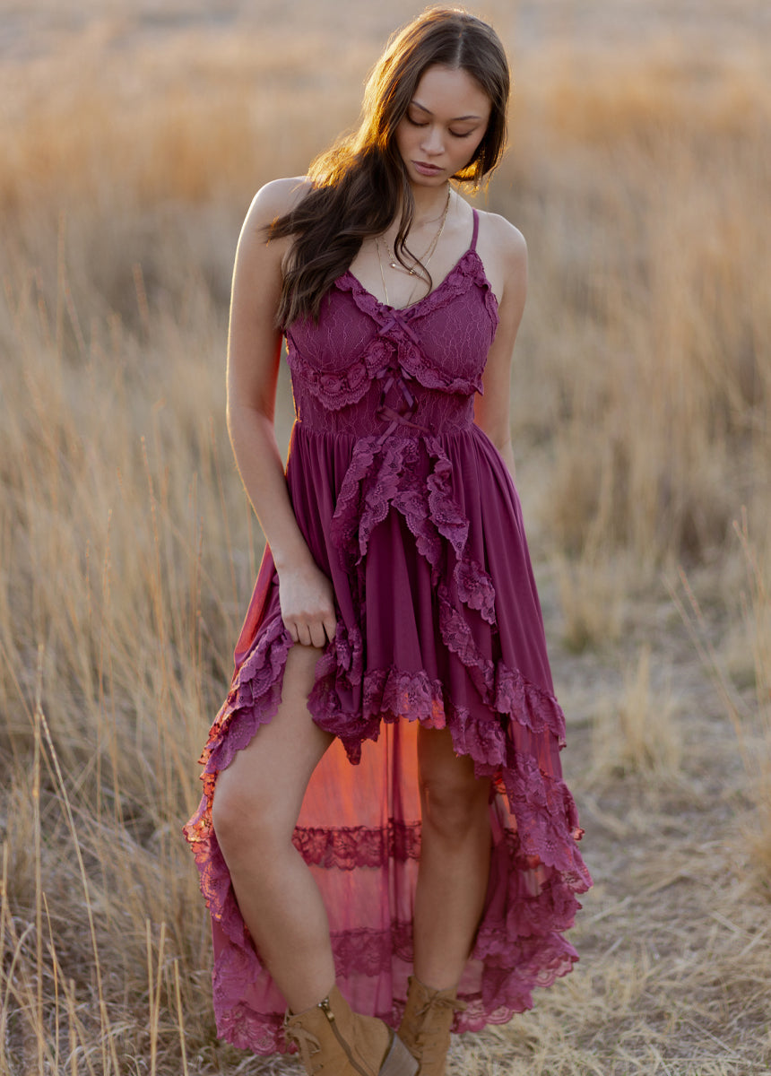 Dagala Dress in Berry
