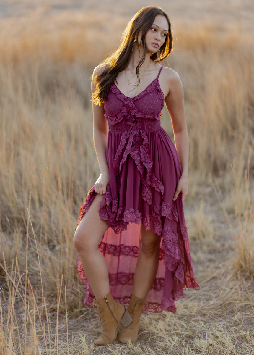 Dagala Dress in Berry