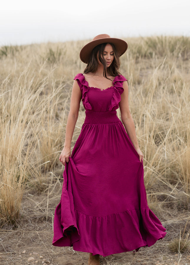 Dawn Dress in Raspberry - Joyfolie