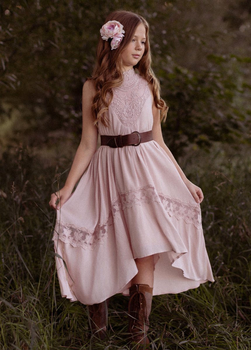 Joyfolie Girls Delphina Maxi Dress in Shell, Size 12 Joyfolie Girls Delphina Maxi Dress in Shell, Size 12