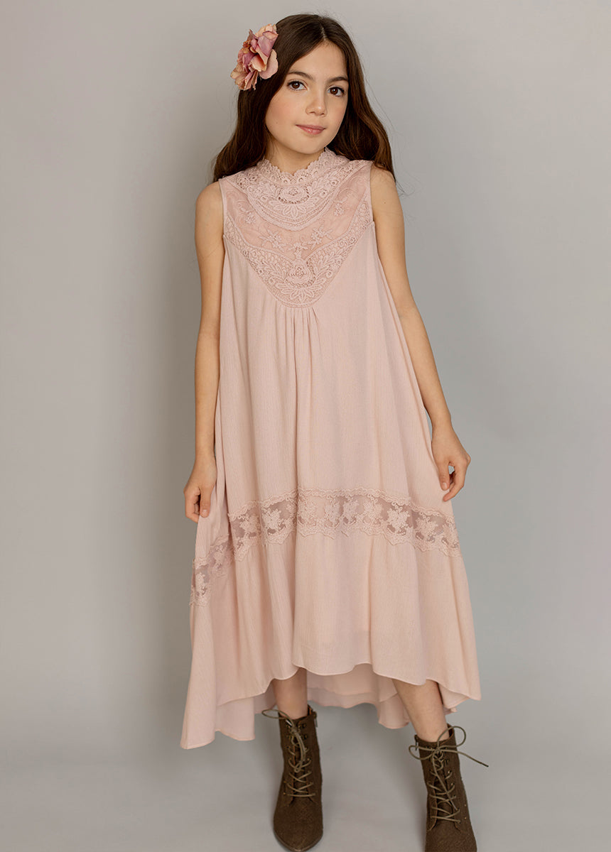 Joyfolie Girls Delphina Maxi Dress in Shell, Size 12 Joyfolie Girls Delphina Maxi Dress in Shell, Size 12