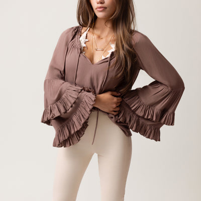 Devina Top in Light Mahogany