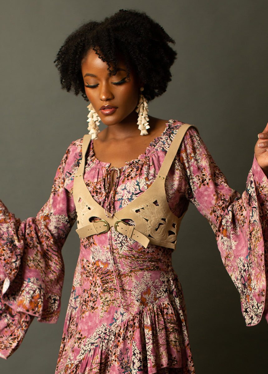 Devina Dress in Dusty Rose Floral