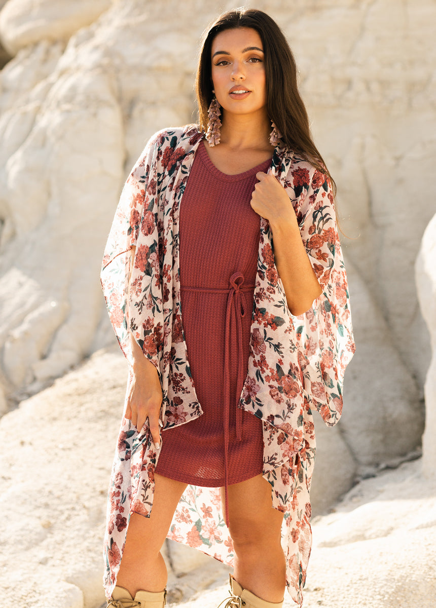 Women's Avalon Duster in Fall Floral