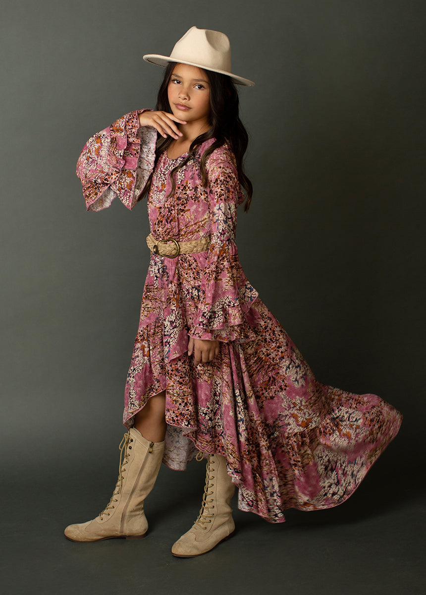 Divaya Dress in Dusty Rose Floral