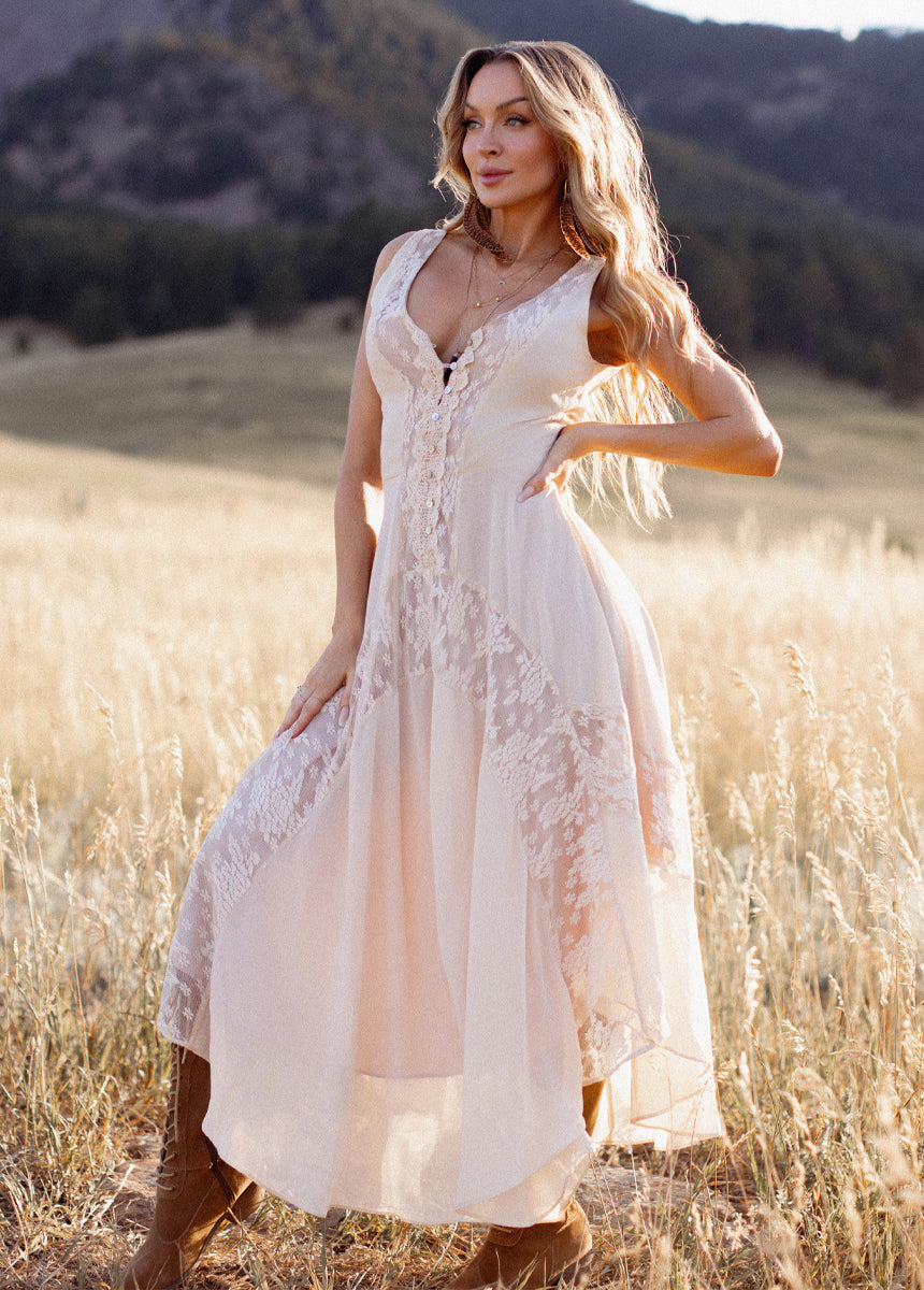 Eirini Dress in Nude