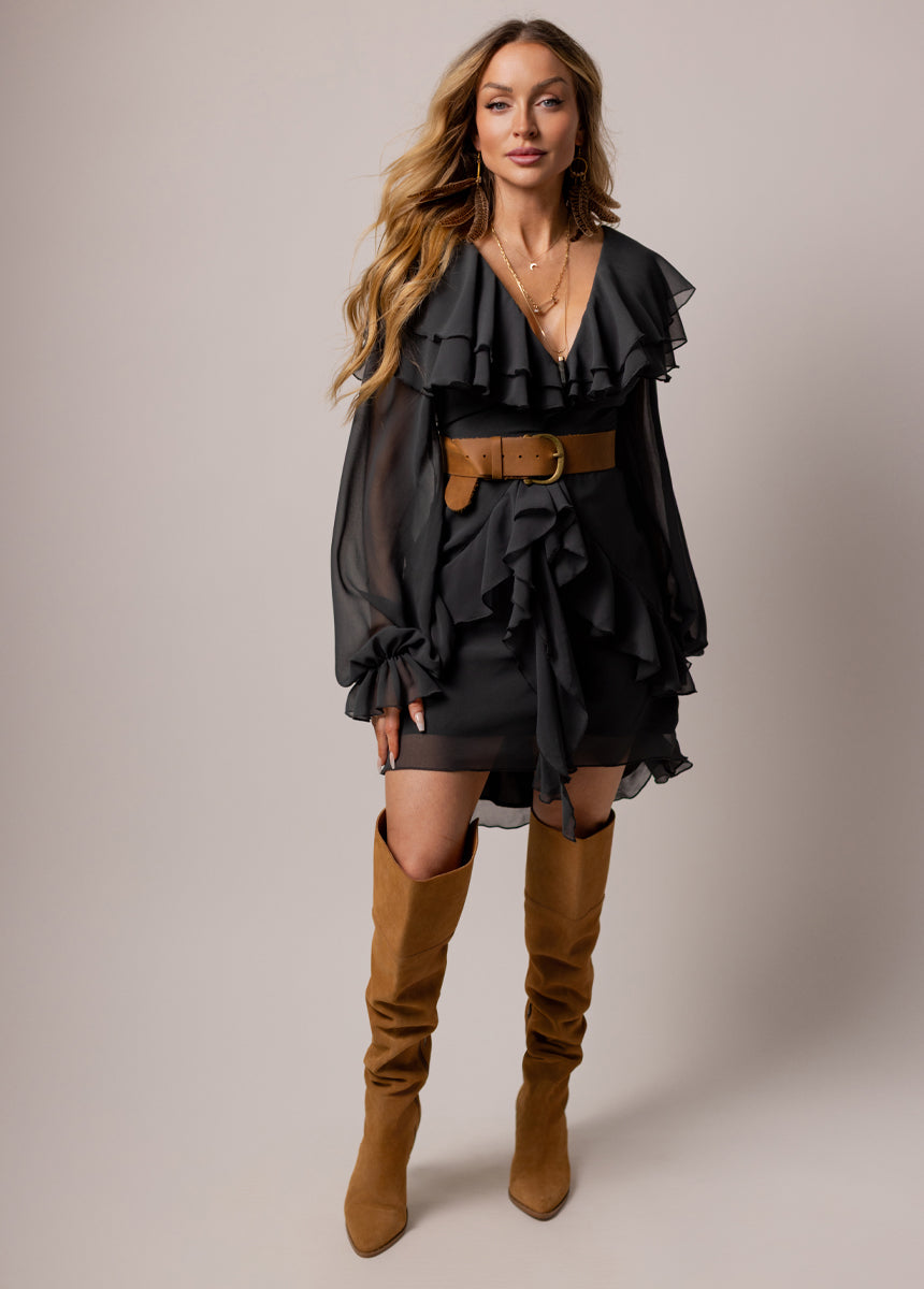 Elide Dress in Charcoal