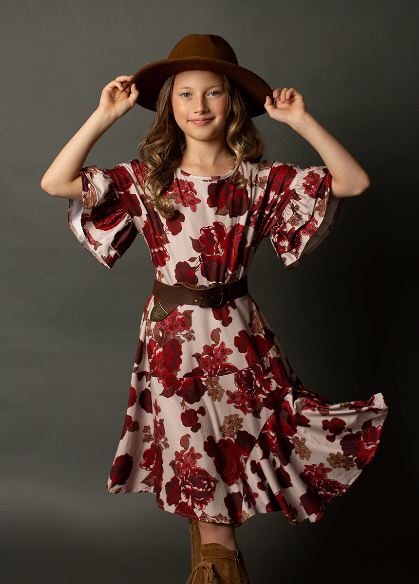 Emilia Dress in Blush Rose