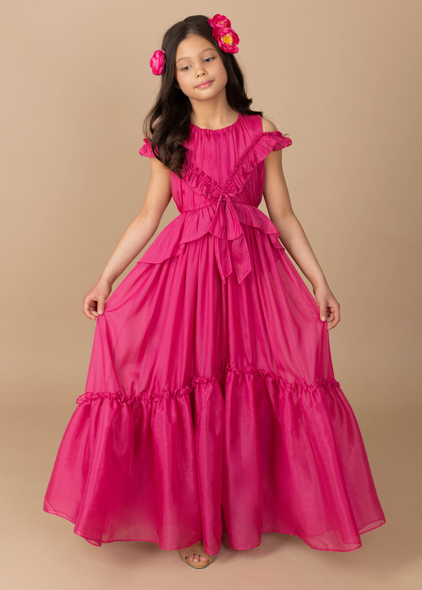 Joyfolie GirlsEmmy Dress in Fuchsia, Size 4