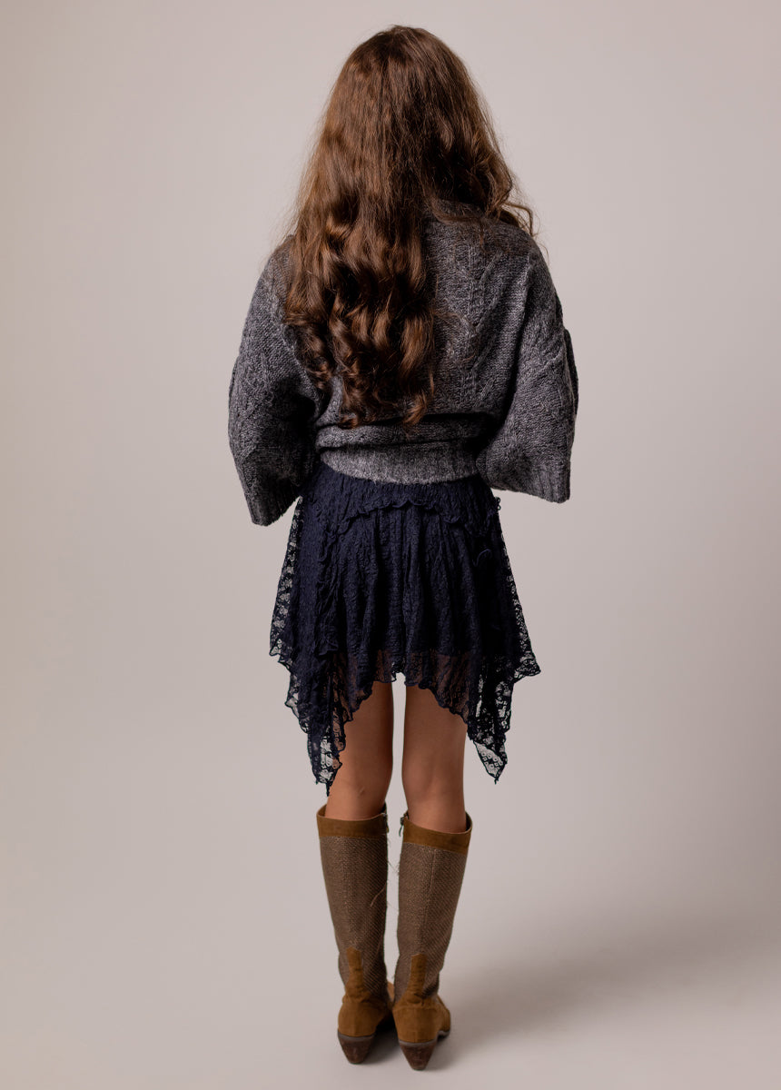 Edna Skirt in Navy Lace