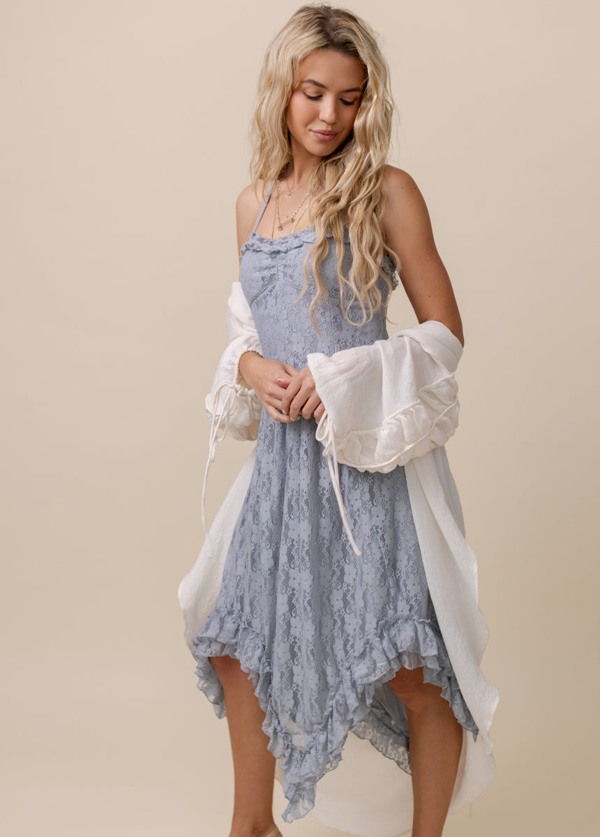 Erma Dress in Barely Blue