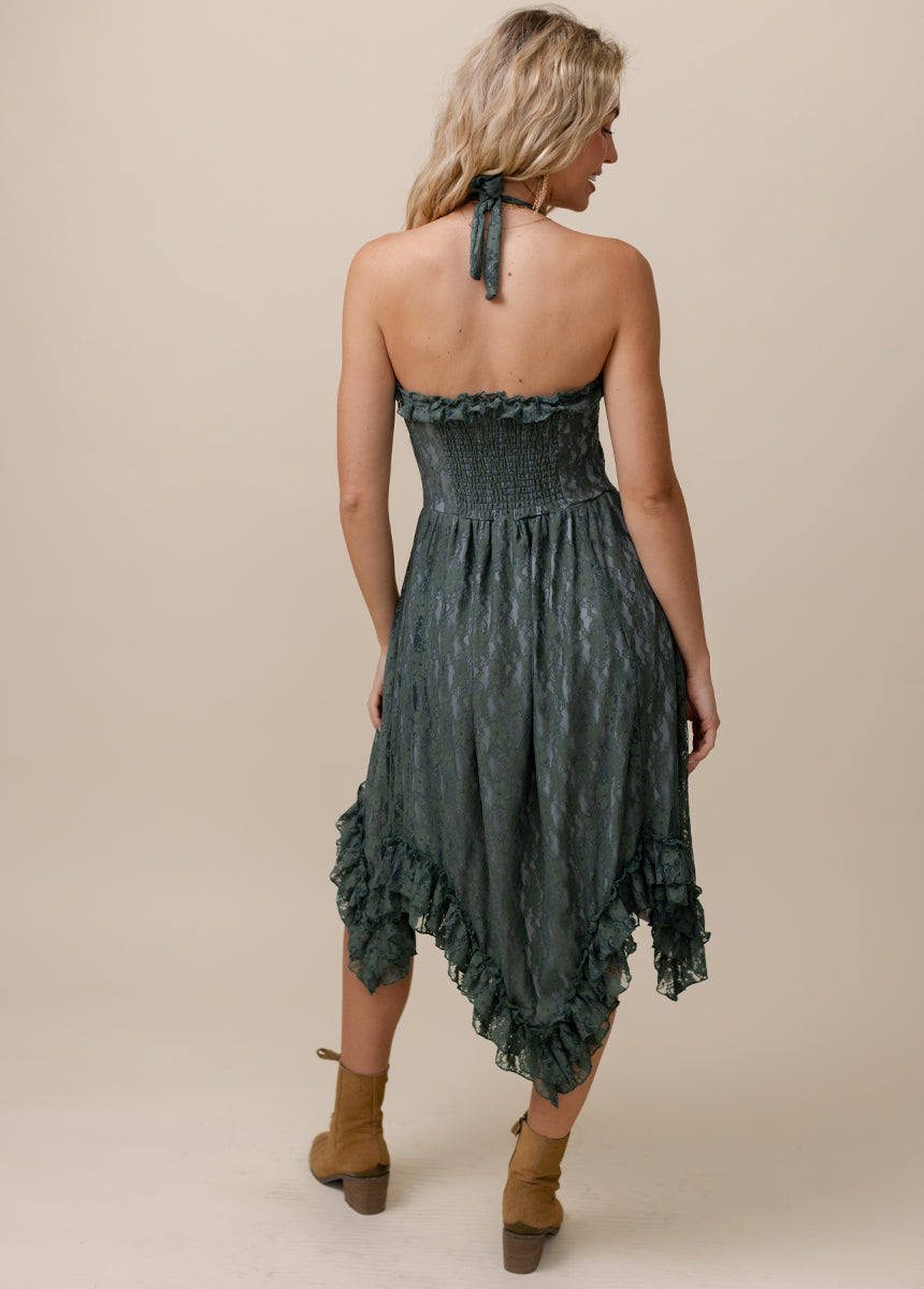 Erma Dress in Deep Sage