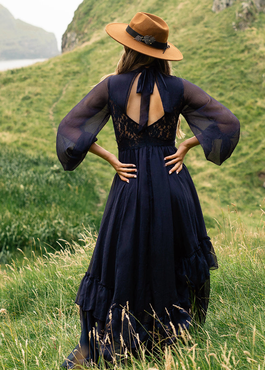 Kiyana Dress in Midnight Blue