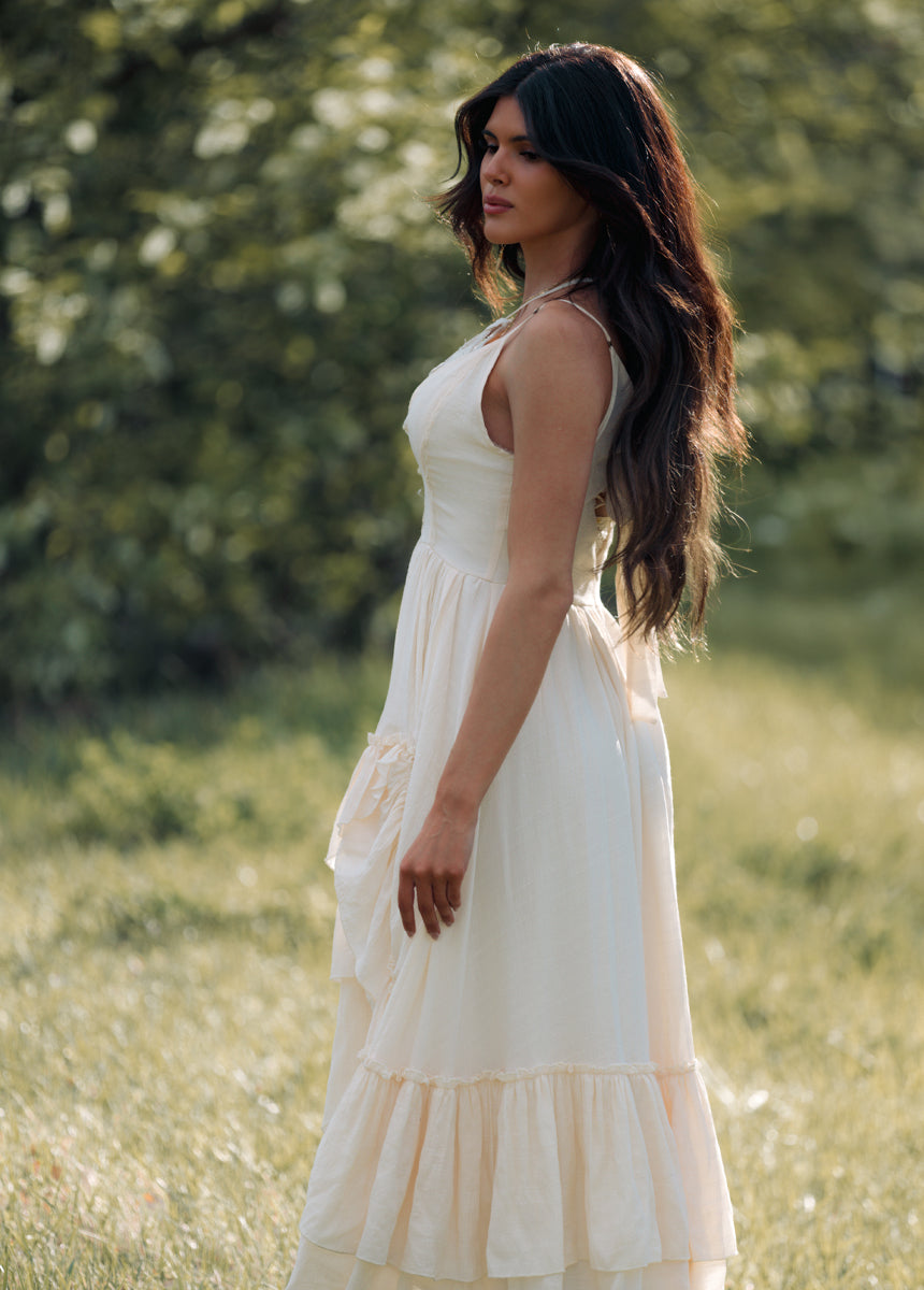 Everlie Dress in Cream
