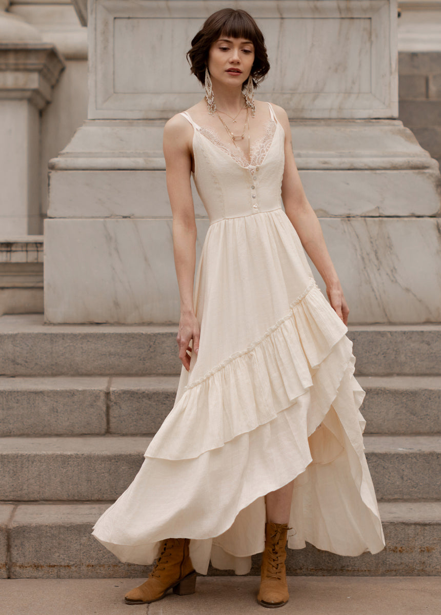 formal cream dress Modest Cream Evening Gown 44081KR