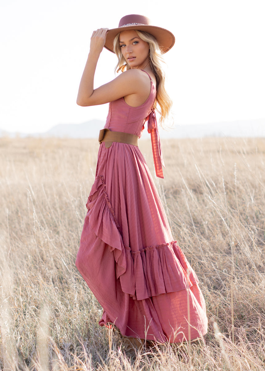 Joyfolie Women's Everlie Dress in Clay, Extra Extra Small