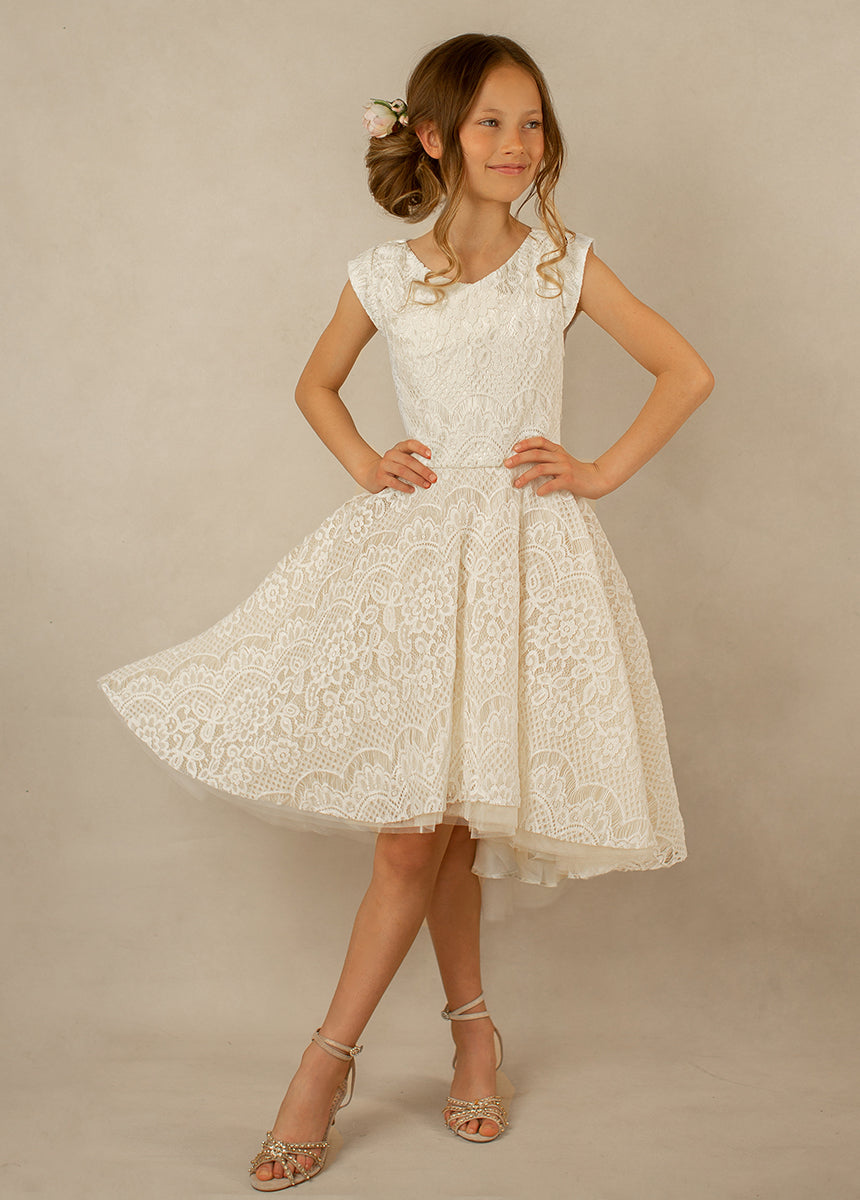 Lezah Flower Girl Dress in Cream