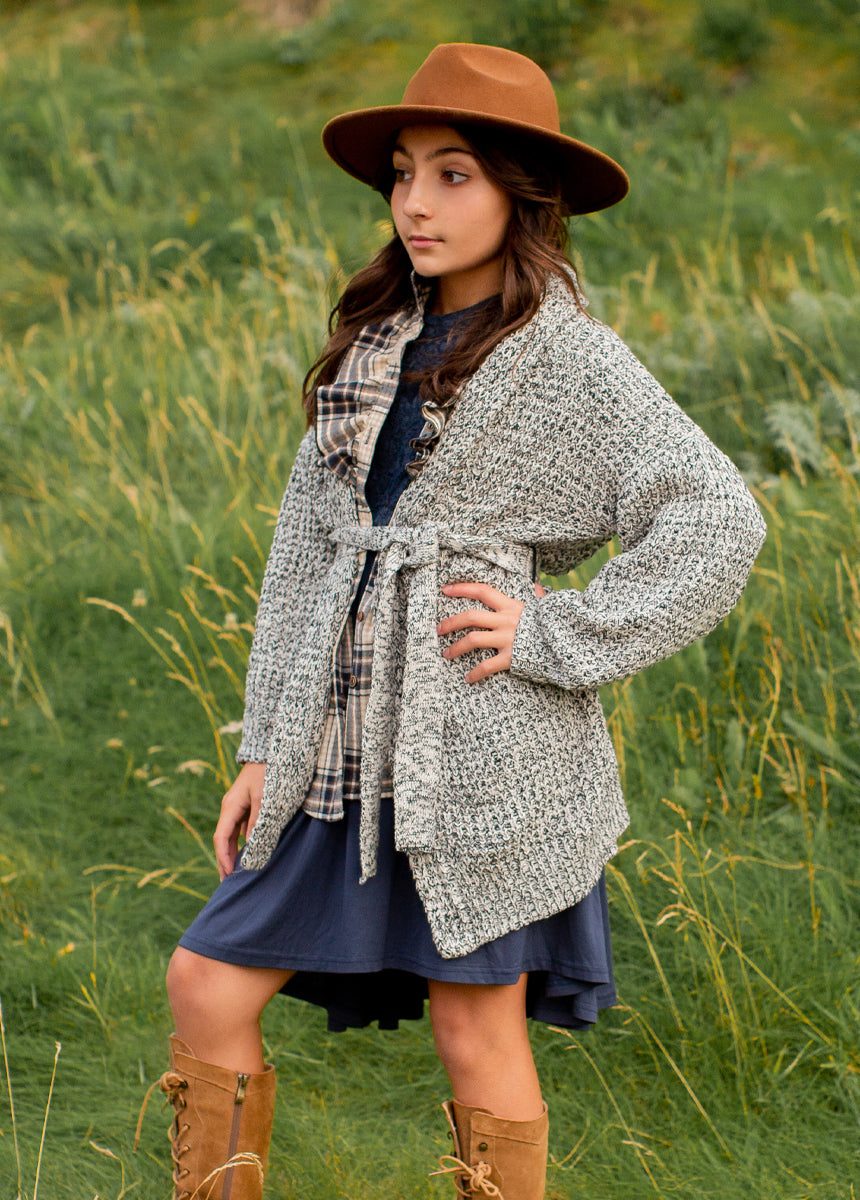 Kendall Top in Neutral Plaid