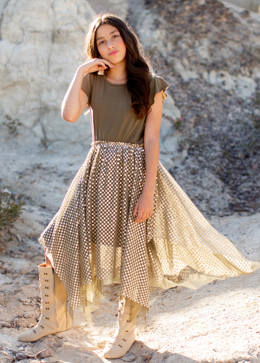 Tina Dress in Army Green